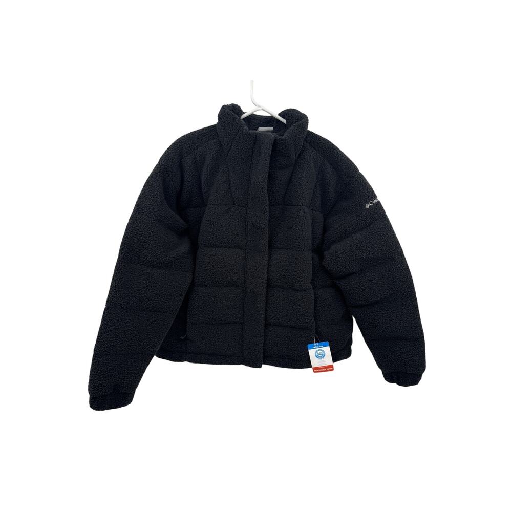 Columbia Women's Ruby Falls Novelty Jacket Black Doodle Sherpa XL MSRP $240